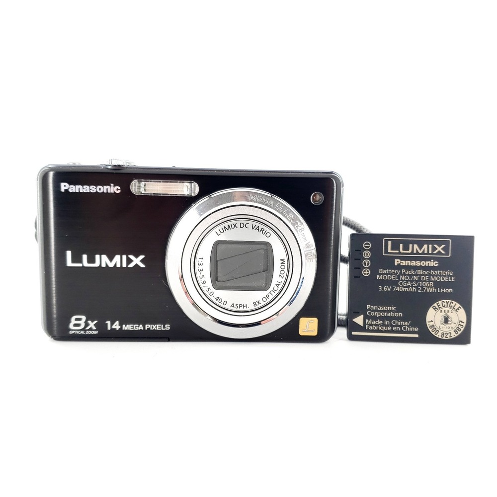 Panasonic LUMIX DMC-FH22 14.1MP Digital Camera ***DEAD LCD SPOTS*** Tested READ